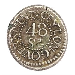 King George III Ceylon 1805 forty-eight stivers coin