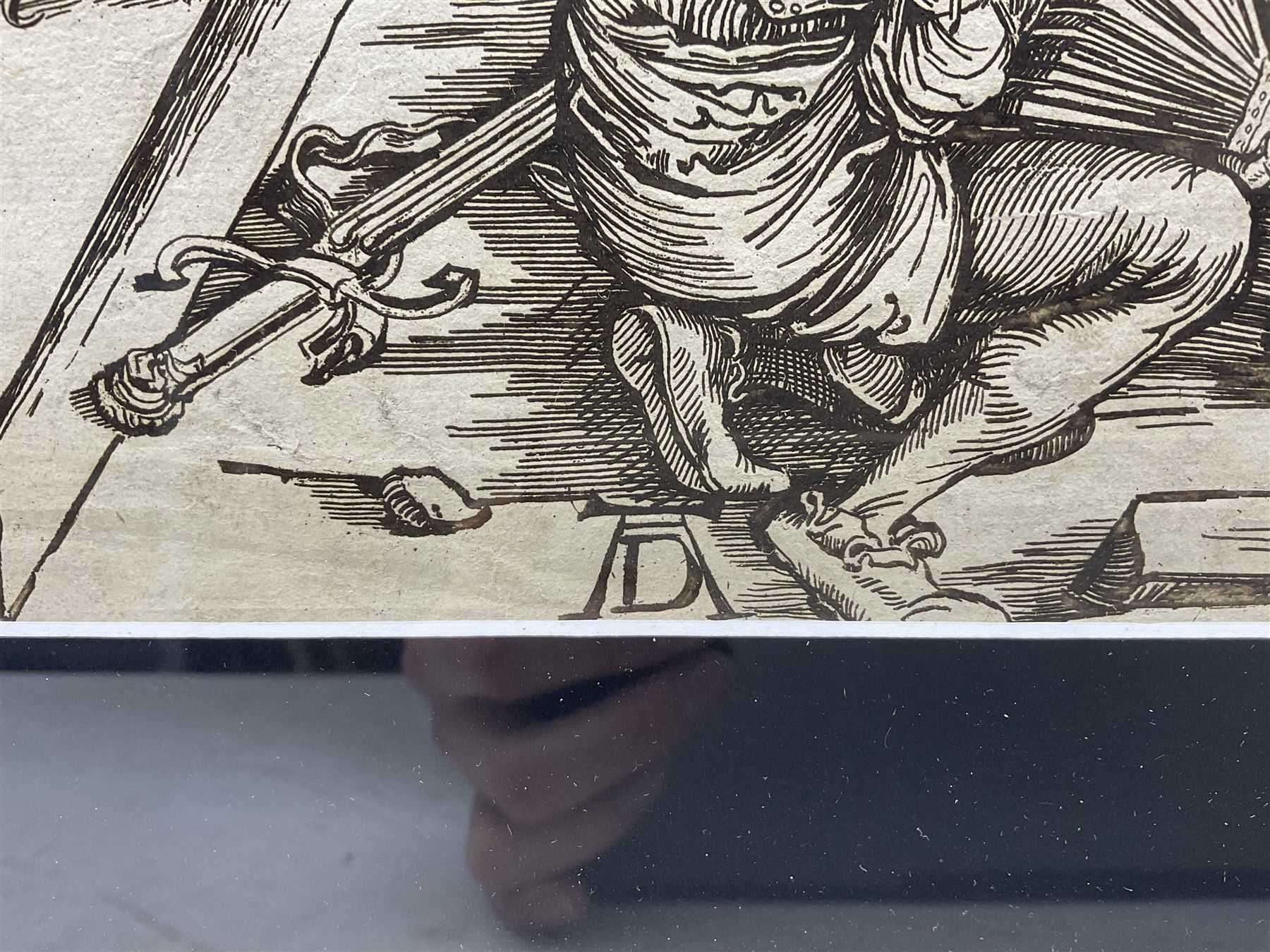 Albrecht Dürer (German 1471-1528): 'The Martyrdom of Saint John', wood cut from The Apocalypse portfolio first pub. 1498, 38cm x 27cm