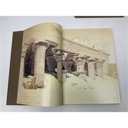 Three volumes on David Roberts in a single slip case, comprising The Life, Works and Travels of David Roberts, The Holy Land and Egypt & Nubia