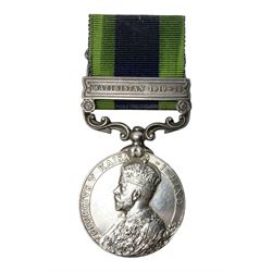 George V India General Service Medal with Waziristan 1919-21 clasp awarded to 2188 Sepoy Subedar 2-94 Infy.; with ribbon