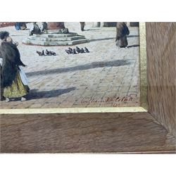 William Vines Holt Cobbett (British 19th/20th century): Outside St Mark's Square - Venice, watercolour signed and dated 1897, 28cm x 19cm
