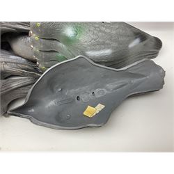 Eighteen plastic pigeon decoys comprising ten full body and eight shells with quantity of various stakes; some marked made in Italy