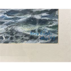 Andy Liddle (British Contemporary): Whitby Piers, pastel signed and dated May '97, 35cm x 45cm