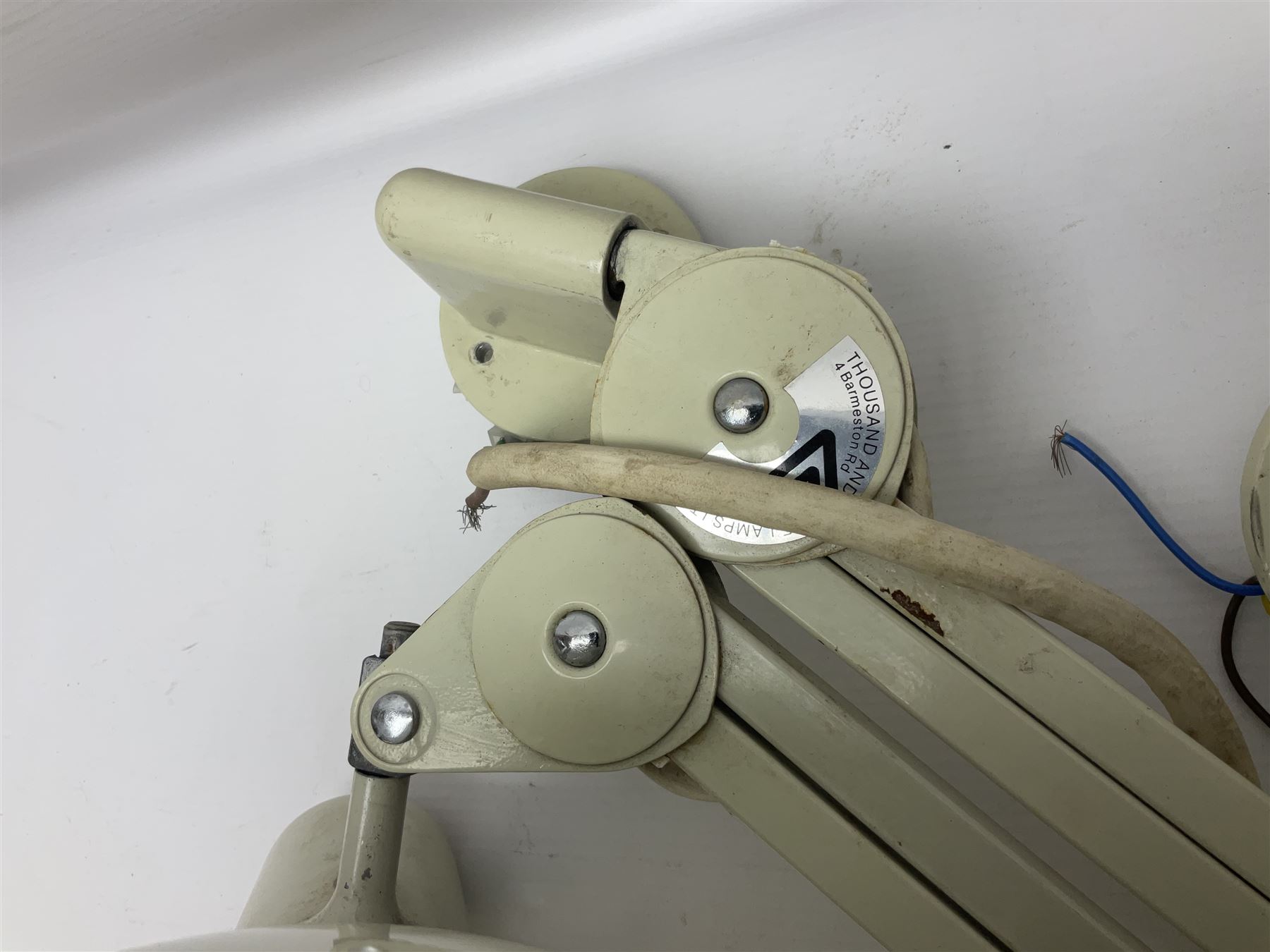 Pair cantilever wall mounted lamps 