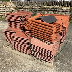 Quantity of terracotta roofing tiles on one pallet - THIS LOT IS TO BE VIEWED AND COLLECTED BY APPOINTMENT FROM THE CAYLEY ARMS, HIGH STREET, BROMPTON-BY-SAWDON, YO13 9DA