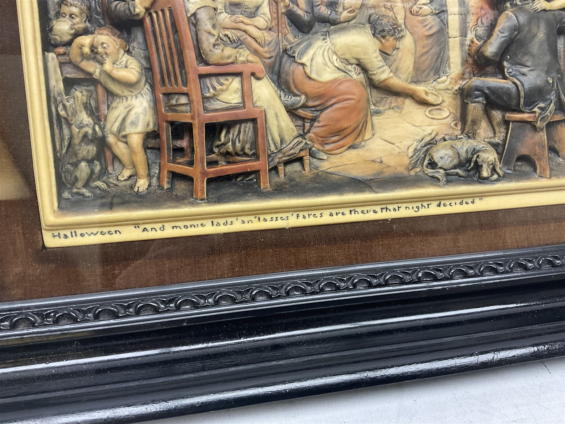 Arthur Osborne ivorex relief plaque, 'Halloween 