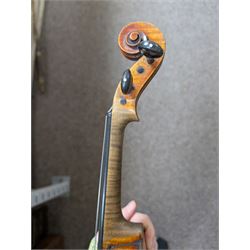 Violin and bow in fitted case