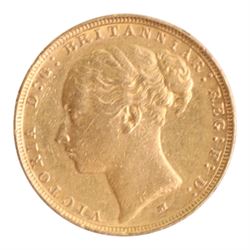 Queen Victoria 1883 gold full sovereign coin