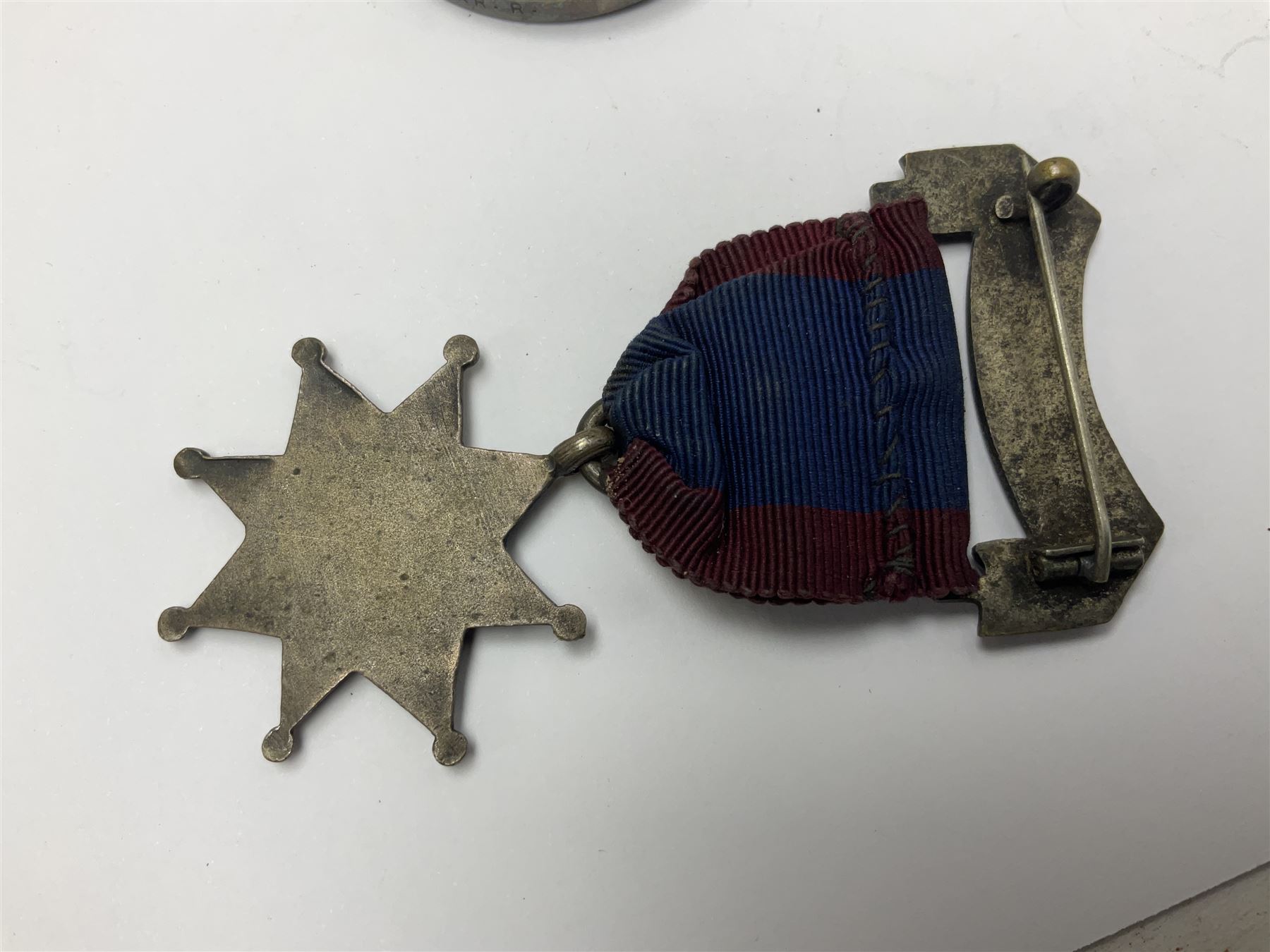 WW1 British War Medal awarded to 28885 Pte. A. Hey R. War. R.; WWI Victory Medal awarded to 7633 Pte. E. Edwards L'Pool R.; two WWII medals; Royal Navy Temperance Society Medal; Services Rendered badge No.B55177; and Home Guard lapel badge