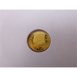  Queen Elizabeth II 2001 Guernsey gold proof twenty-five pound coin, in a signed 'The Life & Times Queen Victoria' coin cover  