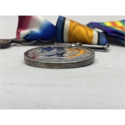 WW1 group of three medals comprising British War Medal, 1914-15 Star and Victory Medal awarded to 41493 Pte. W. Varley R.A.M.C.; all with ribbons