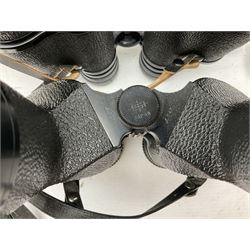 Nine cased pairs of binoculars, to include Tohyoh 22x70, Greenkat 7x- 12x50, Chinon, Fisher-Dietz 7x50, etc