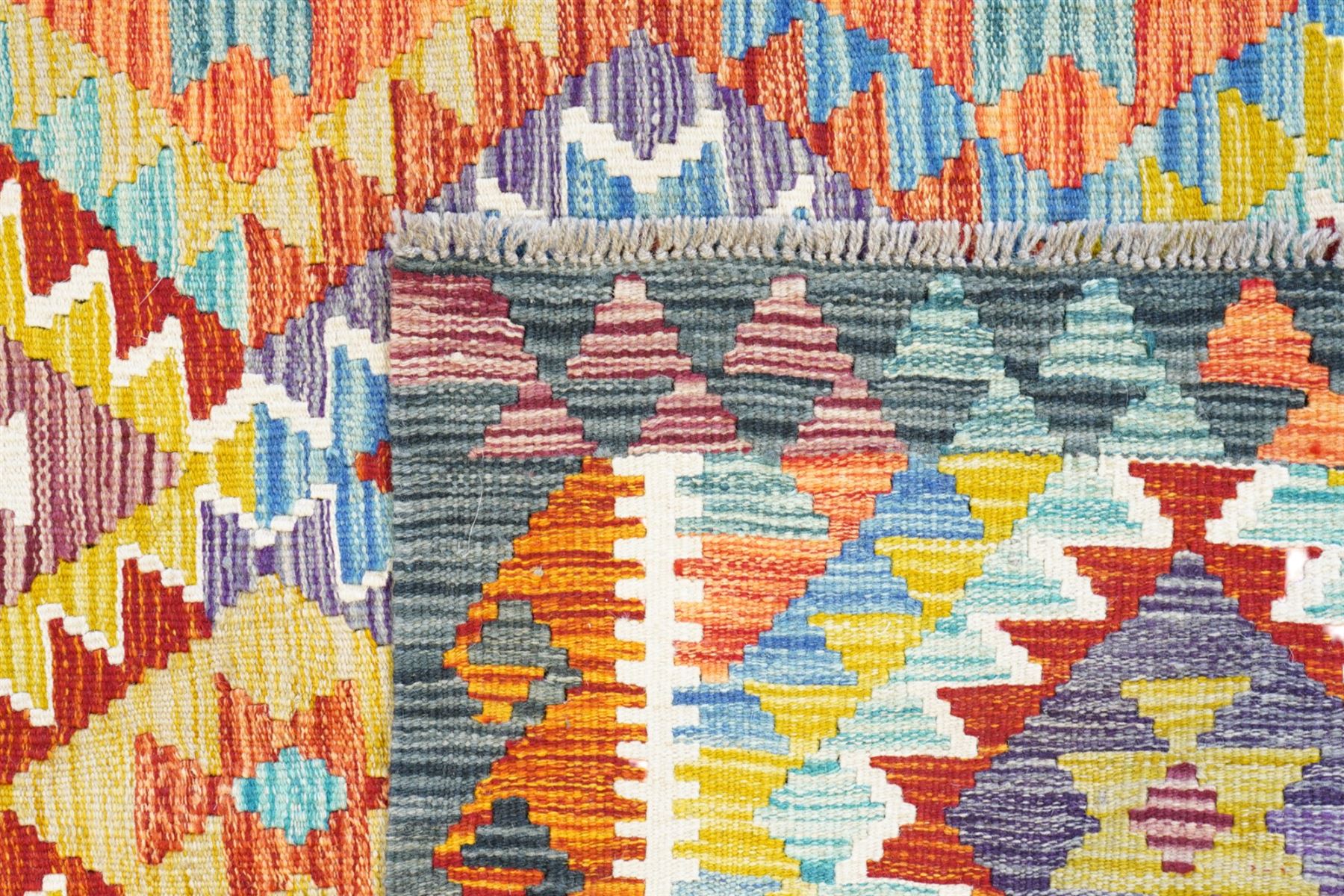 Chobi Kilim multi-coloured ground rug 