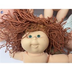Plush covered soft toy of a swimming duck with squeeze type musical action L17cm; and collection of ten Cabbage Patch type dolls by various makers including Mattel, Hasbro, Appalachian Artworks, Migliorati etc