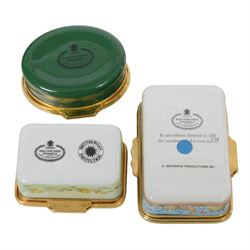 Ten Halcyon Days enamel trinket boxes, including Peter Rabbit, Watership down and easter examples, tallest H5cm