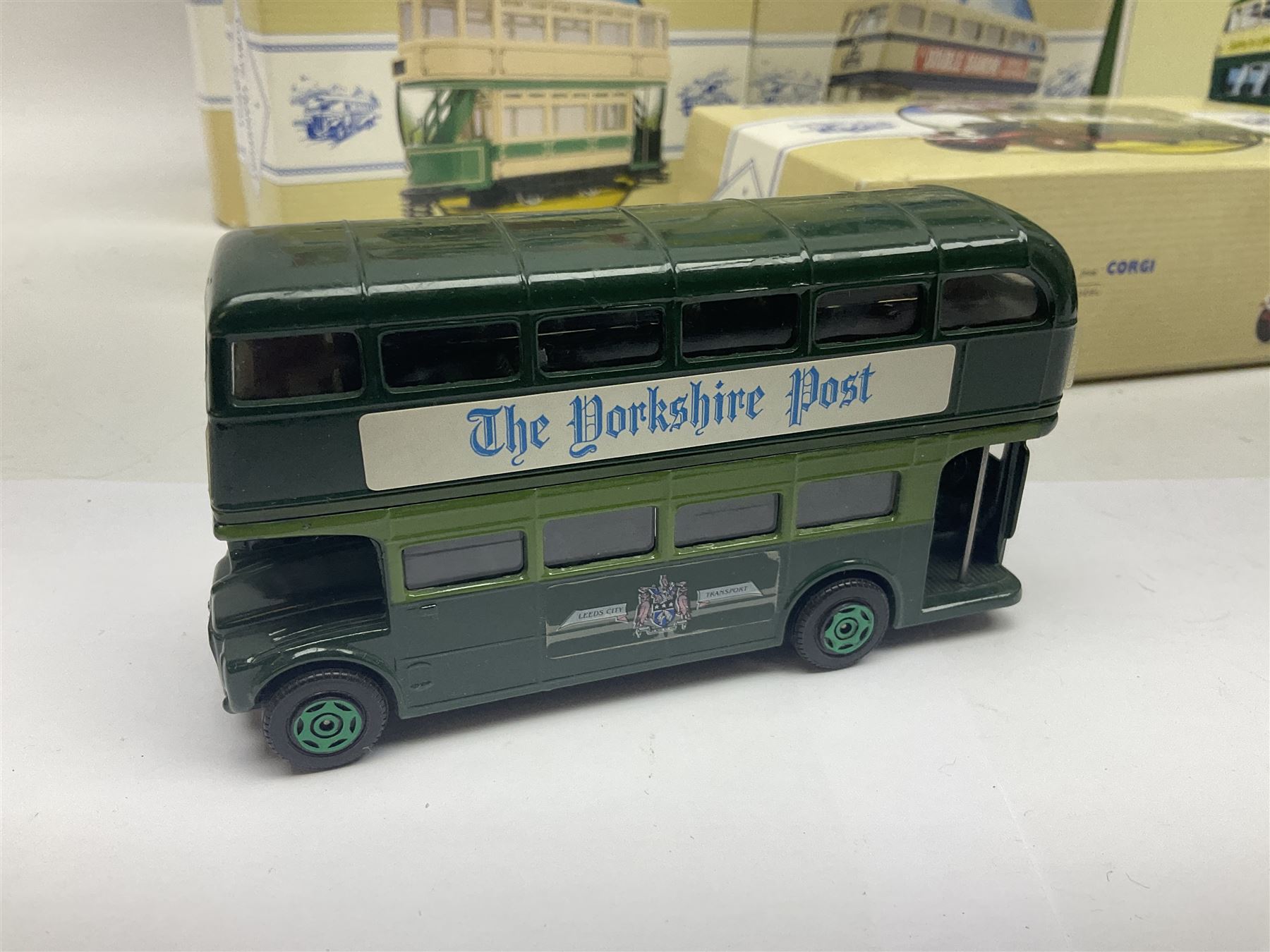 Corgi - twenty eight modern die-cast model coaches, buses and wagons to include Corgi Classics 35305, 96991, 97002, two 97108, 97208, 97267, 97335, 97871 and 98162; limited edition sets D949/26, 97107 and 97185; The Yorkshire Rider Series 91700, 91853, 91858 and 91862; all but one in original boxes or perspex display cases, most with certificates (27)