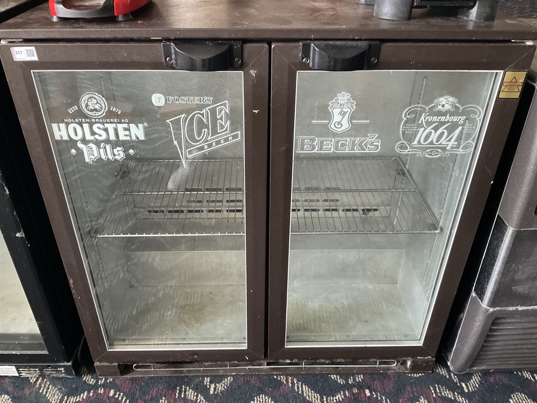 Osborne double drinks fridge- LOT SUBJECT TO VAT ON THE HAMMER PRICE - To be collected by appointment from The Ambassador Hotel, 36-38 Esplanade, Scarborough YO11 2AY. ALL GOODS MUST BE REMOVED BY WEDNESDAY 15TH JUNE.