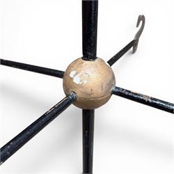 Wrought iron weather vane, lacking pointer