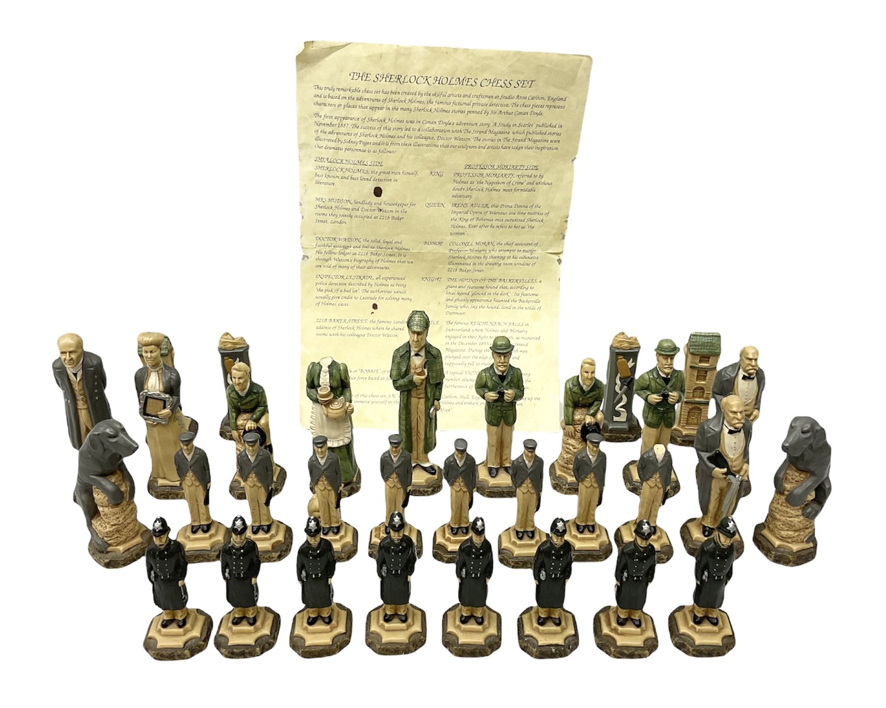 'The Sherlock Holmes' chess set, by SAC Studio Anne Carlton of Hull