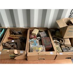 Woodworking and other tools in nine boxes - THIS LOT IS TO BE COLLECTED BY APPOINTMENT FROM DUGGLEBY STORAGE, GREAT HILL, EASTFIELD, SCARBOROUGH, YO11 3TX