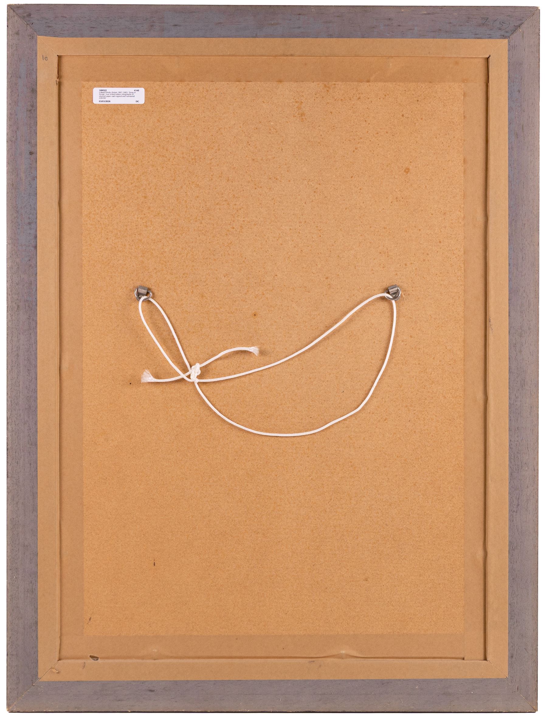 Edward Harris Wolfe (South African 1897-1982): 'Song of Songs', set of twelve limited edition lithographs on silvered paper each signed and numbered 228/250 in pencil, 36cm x 26cm, in matching frames (12)