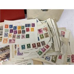 World stamps, including Latvia, Libia, Liechtenstein, Mexico, Monaco, Morocco, Nicaragua, Norway, Peru etc, housed in three albums and loose