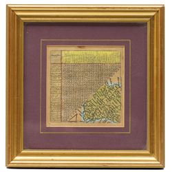 Jacob Van Langeren (Dutch 17th century): 'Devonshire' mileage chart, 17th century engraved map with hand-colouring 11.5cm x 11cm; John Cary (British c1754-1835): 'Devonshire', engraved map 23cm x 28cm (2)