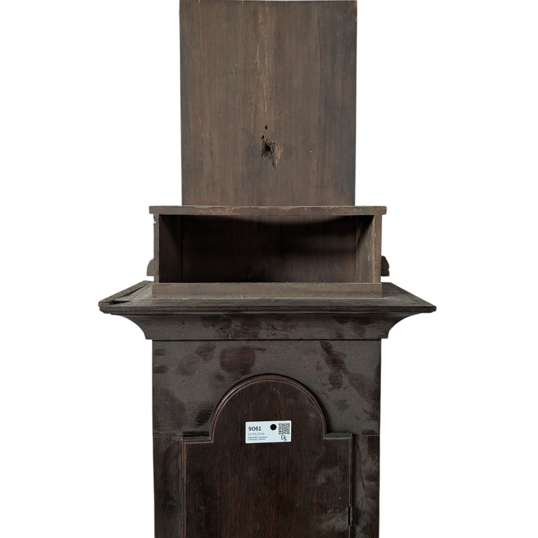 Late 18th century oak longcase clock case