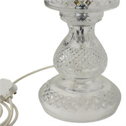  Waterford Inishmore pattern glass table lamp H48cm