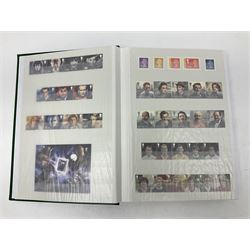 Queen Elizabeth II mint decimal stamps,  housed in stock book folder, face value of usable postage approximately 1160 GBP