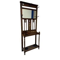 Early 20th century oak hall stand Antique Revival Furniture