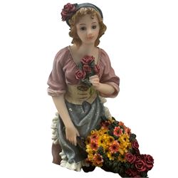 Five ‘The Juliana Collection’ figures, Capodimonte figure of a cobbler, four decorative cat plates, another decorative plates and Aynsley china