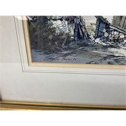 George Busby (British 1926-2005): 'Stonethwaite Cumbria', watercolour signed and dated '85, titled verso 17cm x 26cm 