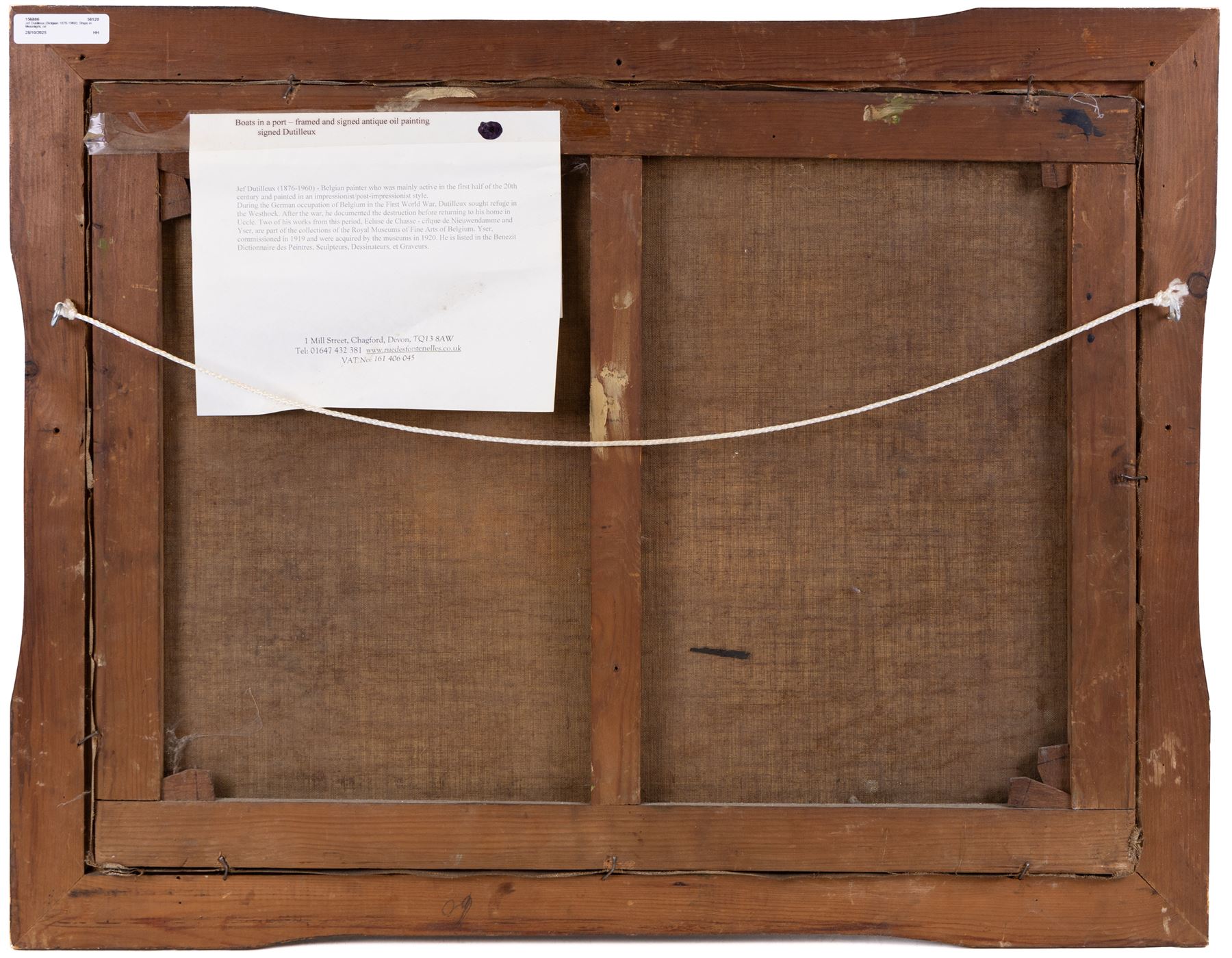 Jef Dutilleux (Belgian 1876-1960): Ships in Moonlight, oil on canvas signed 44cm x 59cm