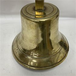Early 20th century brass ship's bell, inscribed 'Saint George 1900 Liverpool', H40cm