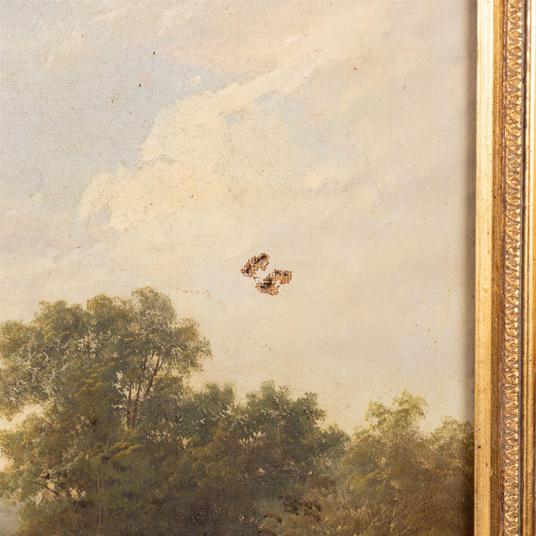 William Lara (British fl.c.1840-1860): Harvest Landscape, oil on canvas unsigned 60cm x 50cm 