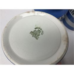 Three T.G Green Cornishware jars, H12cm