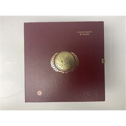 Star Trek collectables to include limited edition 30th Anniversary boxed VHS collectors set no. 002580, and further DVDs, books etc in one box