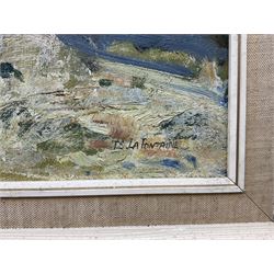 Thomas Sherwood La Fontaine (British 1915-2007): Exmoor Pony in the Snow, oil on canvas signed 39cm x 49cm