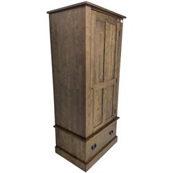 Laura Ashley - 'Garrat' chestnut single wardrobe, fitted with single panelled door over a deep drawer