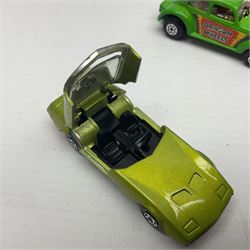 Matchbox 1-75 Series 'Superfast' ex-shop stock - eight models ccomprising 30d Beach Buggy, 41d Siva Spyder, 43d Dragon Wheels, 44d Boss Mustang, 45c Ford Group 6, 51d Citroen S.M., 52c Dodge Charger Mk.III and 75c Alfa Carabo in 39d Clipper box; all boxed (8)