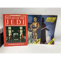 Star wars - Kenner Millenium Falcon spaceship with De Agostini boxed smaller model; X-Wing Fighter; and three story books on the original trilogy of films; together with other TV/Film related spacecraft; Mamod steam roller; assorted unboxed and playworn die-cast models etc