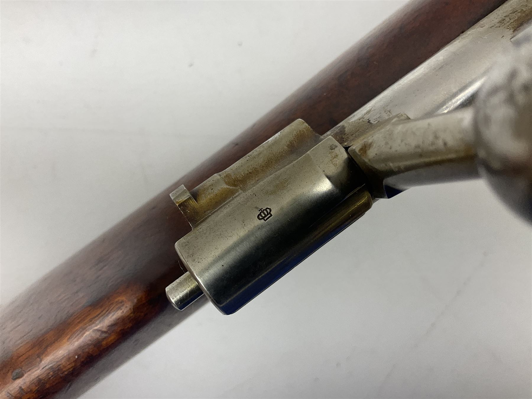 Early 20c Swedish 6.5mm bolt-action service rifle inscribed Carl Gustafs Stads Gevarsfaktori 1904; with 74cm barrel and original Model 1896 knife bayonet with scabbard No.149918 L149cm overall. Deactivated to early specification so requires re-deactivation to modern standards SECTION 1 RFD ONLY