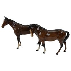 Ten Beswick horse figures, Shetland pony 1648, Foal 915, Connemara etc  