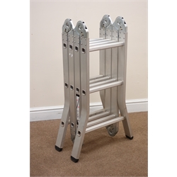  Abru folding aluminium platform ladder, L318cm (extended)  