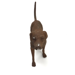  Cast iron Labrador figure, L91cm  
