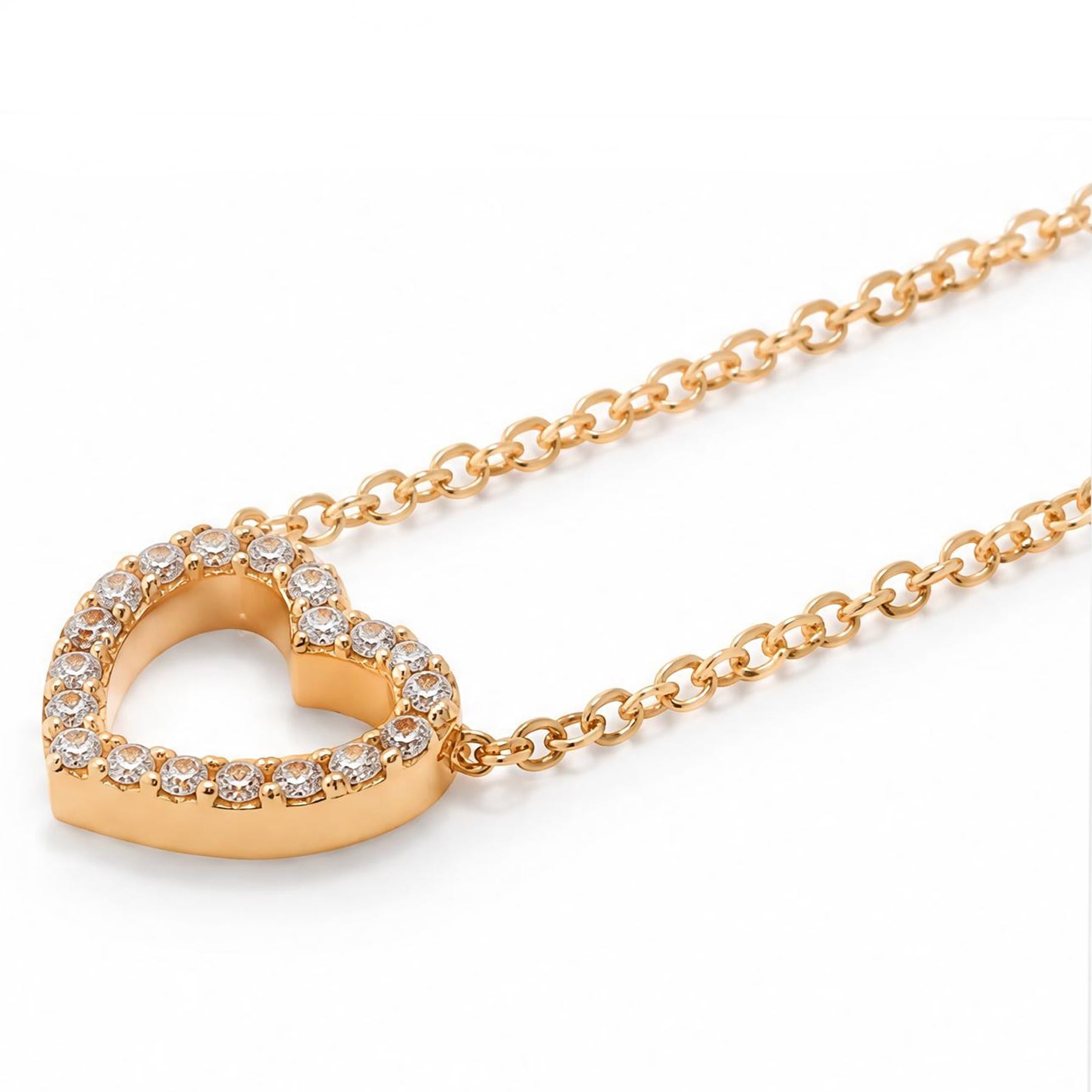 Tiffany & Co. 18ct gold 'Mini Metro' diamond heart pendant, stamped 750, boxed
