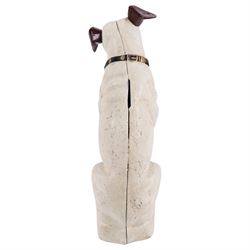Cast iron replica Nipper dog money box, H26cm