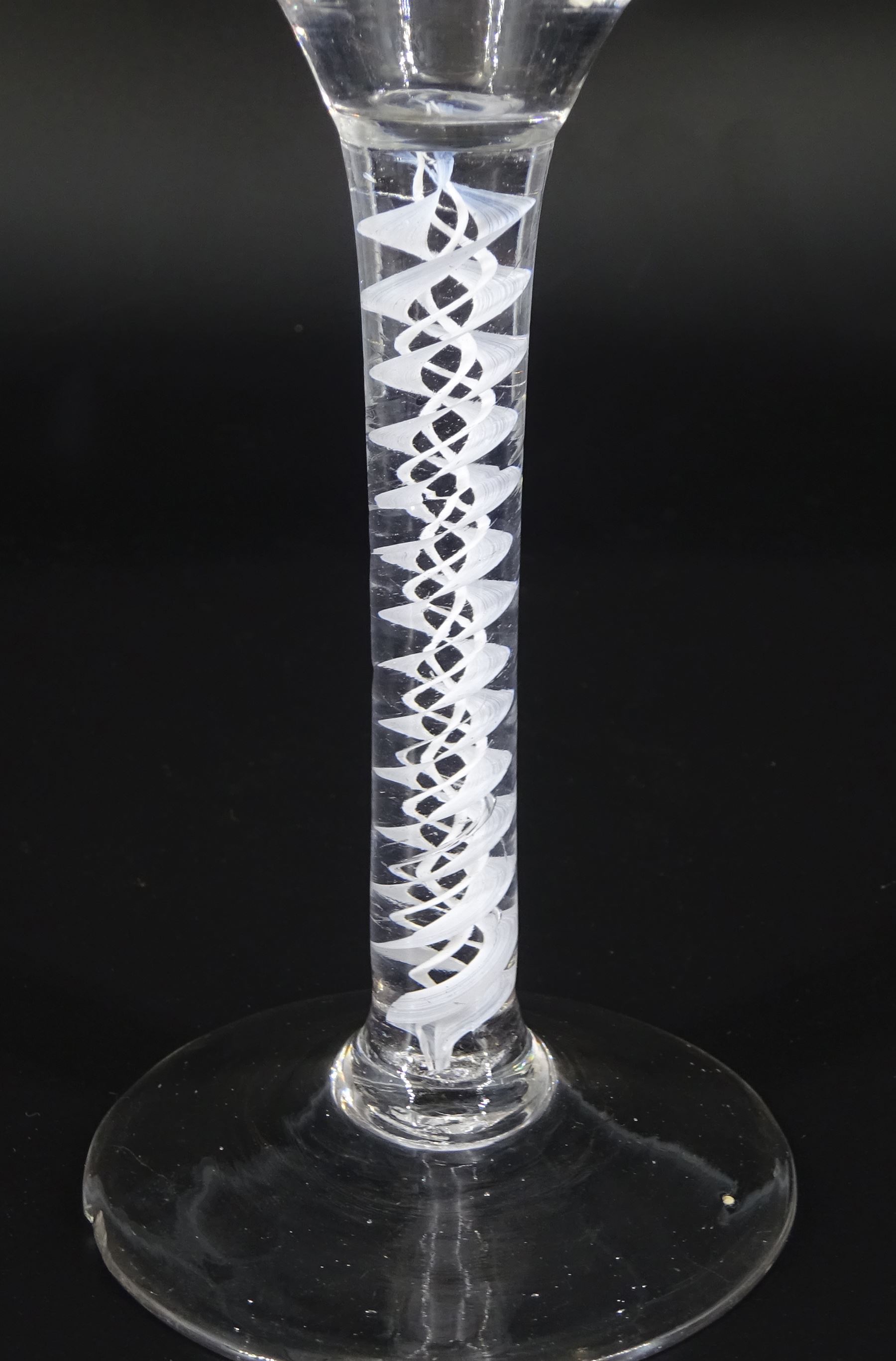 18th century drinking glass of possible Jacobite interest, the ogee