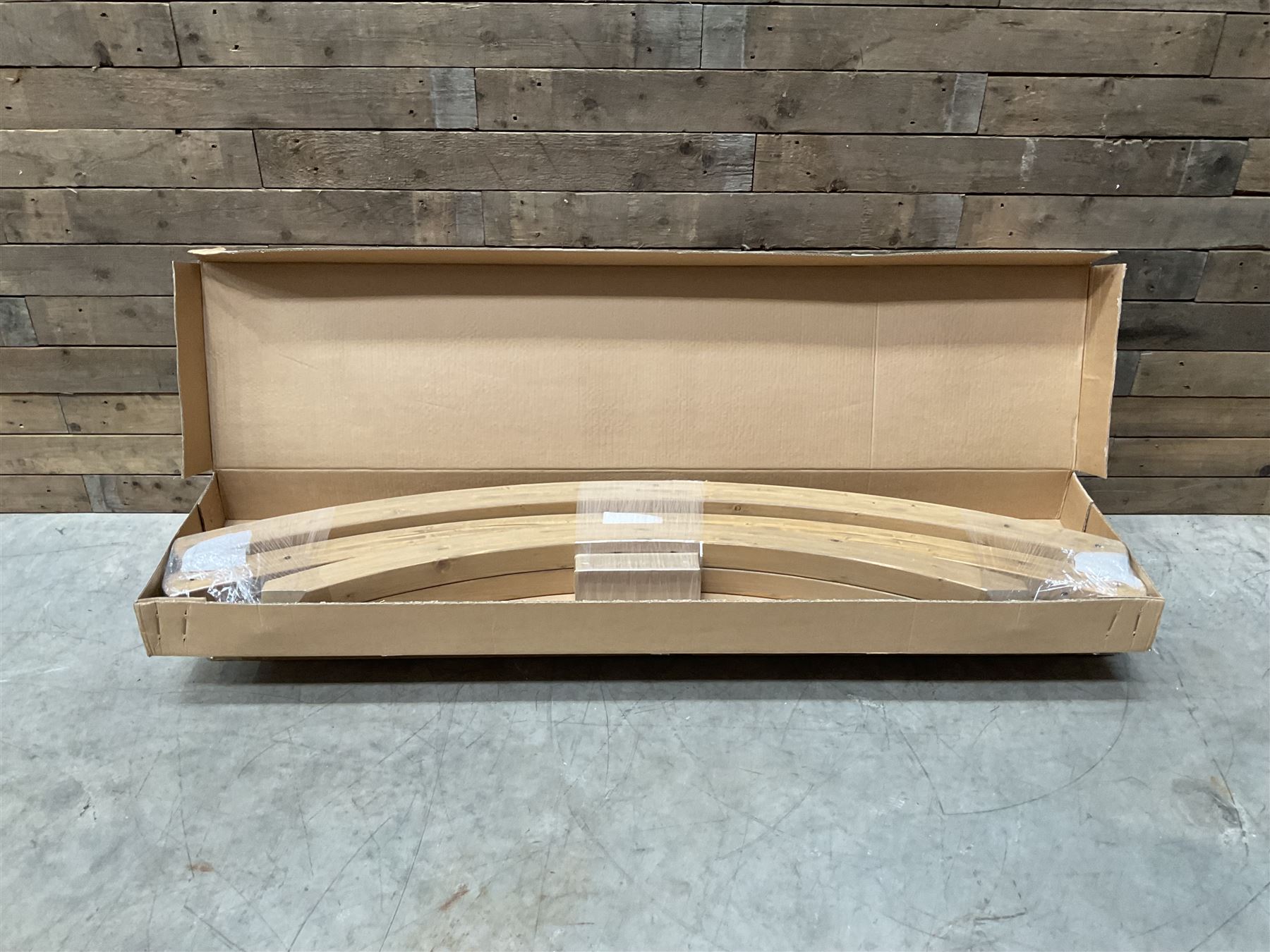 Two boxed wooden garden hammock frames 